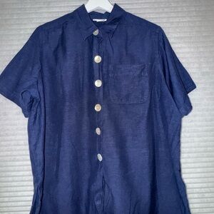 Men's Navy Blue Short Sleeve Shirt